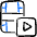 Video Edit Play Icon from Freehand Duotone - Free Set