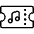 Music Ticket Icon from Streamline Light 3.0 Set