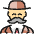 Vintage Man Moustache 1_1 Icon from Ultimate Colors Set