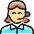 Professions Woman Telecommunicator_1 Icon from Ultimate Colors Set