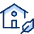 Eco House Icon from Cyber Duotone Set | Free Download as SVG Vector and Transparent PNG | Streamline icons