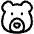 Bear Icon from Plump Line Set