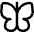 Butterfly Icon from Flex Line Set