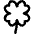 Four Leaf Clover Icon from Flex Line Set