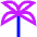 Palm Tree Icon from Sharp Neon Set