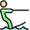 Nautic Sports Water Skiing Icon from Ultimate Colors Set