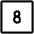 Number Eight Square Icon from Ultimate Regular Set