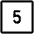 Number Five Square Icon from Ultimate Regular Set