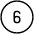 Number Six Circle Icon from Ultimate Light Set | Free Download as SVG Vector and Transparent PNG | Streamline icons