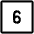 Number Six Square Icon from Ultimate Regular Set