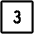 Number Three Square Icon from Ultimate Regular Set