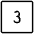 Number Three Square Icon from Ultimate Light Set