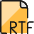 Office File Rtf 1 Icon from Ultimate Colors Set