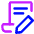 Document Contract Edit Sign Icon from Core Neon Set