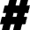 Hash Icon from Block – Free Set