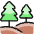 Outdoors Tree Valley Icon from Ultimate Colors Set