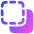 Pathfinder Square Minus Back 2 Icon from Plump Gradient Set