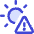 Sun Uv Heat Exclamation Weather Alert Icon from Core Duo Set