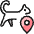 Pet Tracking Cat Location Icon from Ultimate Colors Set