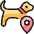 Pet Tracking Dog Location Icon from Ultimate Colors Set