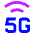 Cellular Network 5g Icon from Sharp Neon - Free Set