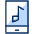 Mobile Phone Song Music Note Icon from Cyber Duotone - Free Set