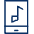 Mobile Phone Song Music Note Icon from Cyber Line - Free Set