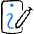 Mobile Phone Write Icon from Freehand Duotone - Free Set