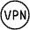 Vpn On Circle Icon from Ultimate Light - Free Set