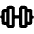 Barbell Bold Icon from Phosphor Bold Set