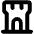 Castle Turret Bold Icon from Phosphor Bold Set
