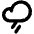 Cloud Rain Bold Icon from Phosphor Bold Set