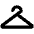 Coat Hanger Bold Icon from Phosphor Bold Set