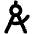 Compass Tool Bold Icon from Phosphor Bold Set