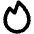 Fire Simple Bold Icon from Phosphor Bold Set
