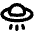 Flying Saucer Bold Icon from Phosphor Bold Set | Free Download as SVG Vector and Transparent PNG | Streamline icons