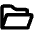 Folder Open Bold Icon from Phosphor Bold Set