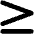 Greater Than Or Equal Bold Icon from Phosphor Bold Set