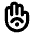 Hand Eye Bold Icon from Phosphor Bold Set