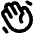 Hand Waving Bold Icon from Phosphor Bold Set