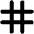 Hash Straight Bold Icon from Phosphor Bold Set