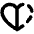 Heart Half Bold Icon from Phosphor Bold Set