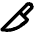 Knife Bold Icon from Phosphor Bold Set