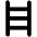Ladder Simple Bold Icon from Phosphor Bold Set