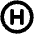 Letter Circle H Bold Icon from Phosphor Bold Set