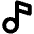 Music Note Bold Icon from Phosphor Bold Set