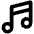 Music Notes Bold Icon from Phosphor Bold Set