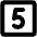 Number Square Five Bold Icon from Phosphor Bold Set