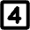 Number Square Four Bold Icon from Phosphor Bold Set