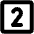 Number Square Two Bold Icon from Phosphor Bold Set